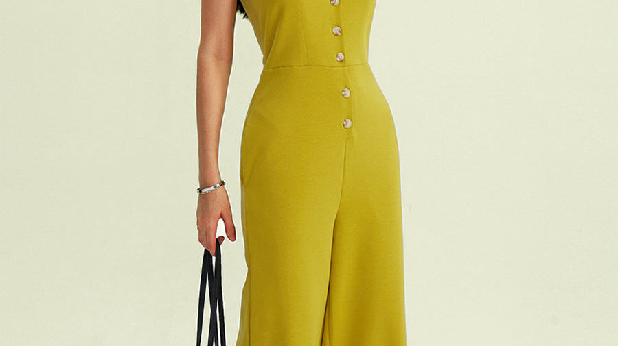 Cherfly Ruffle Neckline Backstrap Jumpsuits: Your Ultimate Fashion