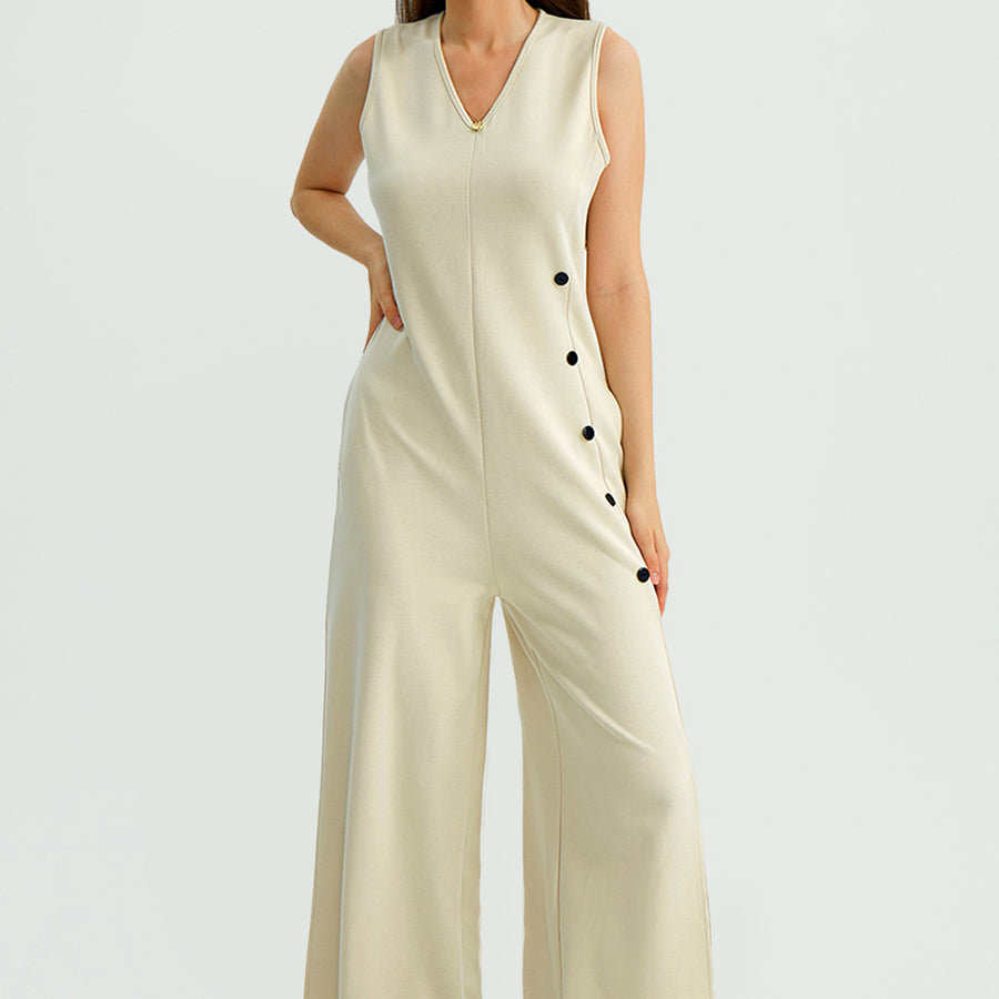 Cherfly V-Neck Elegant Jumpsuits