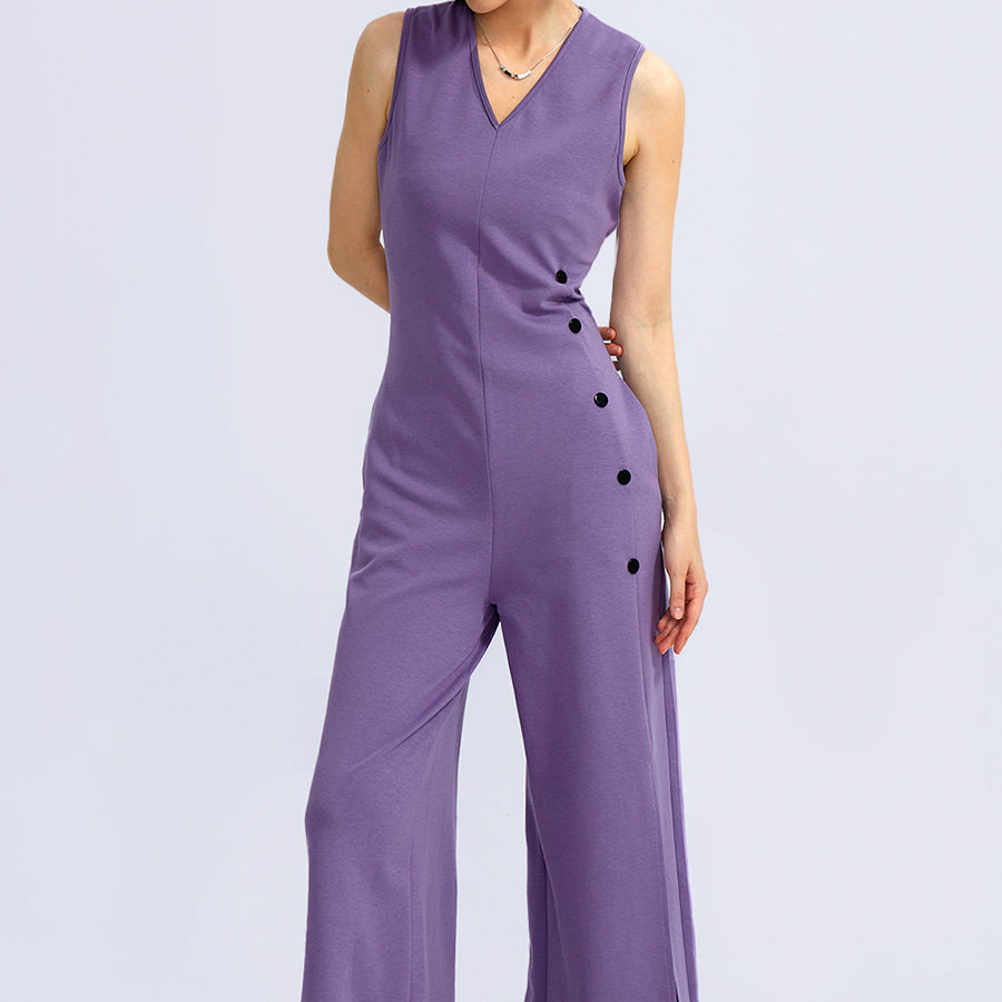 Cherfly V-Neck Elegant Jumpsuits