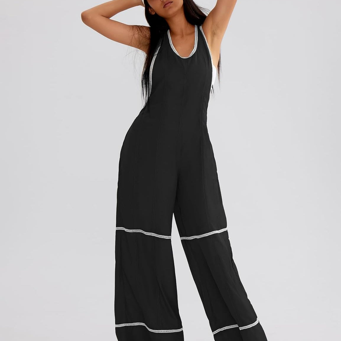 CHERFLY Jumpsuits for Women Dressy Summer Casual Outfits Straps Twisted Backless Overalls 2025