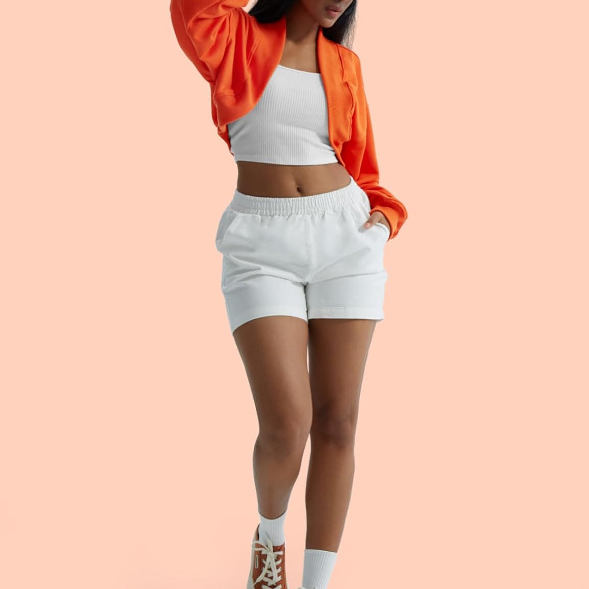 CHERFLY Womens Bolero Shrug Cardigan Cropped 2024 Fall Open Front Batwing Long Sleeve Casual Y2k Spring Workout Sports Jacket