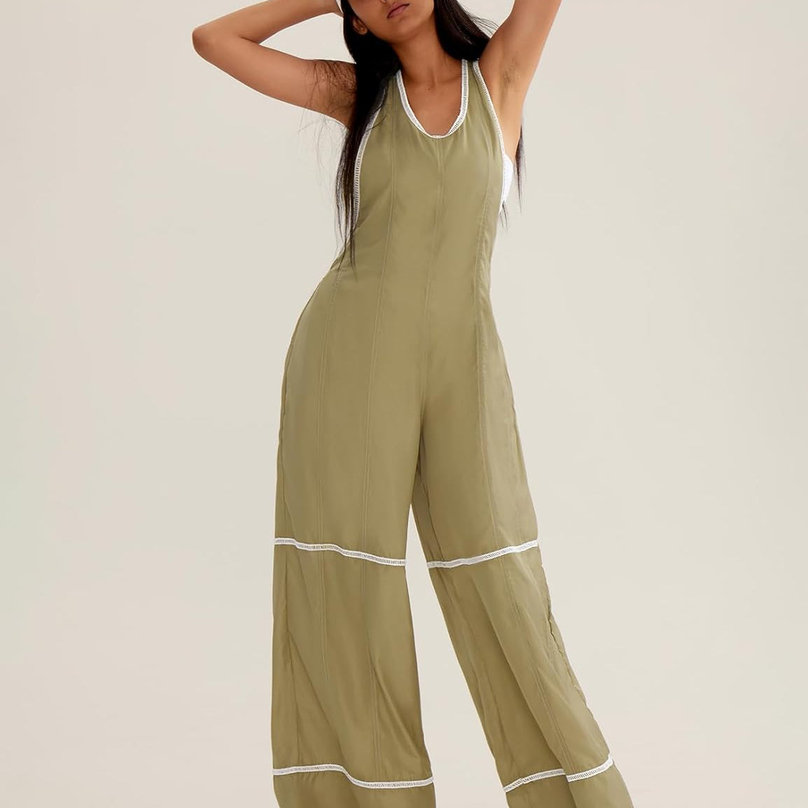 CHERFLY Jumpsuits for Women Dressy Summer Casual Outfits Straps Twisted Backless Overalls 2025